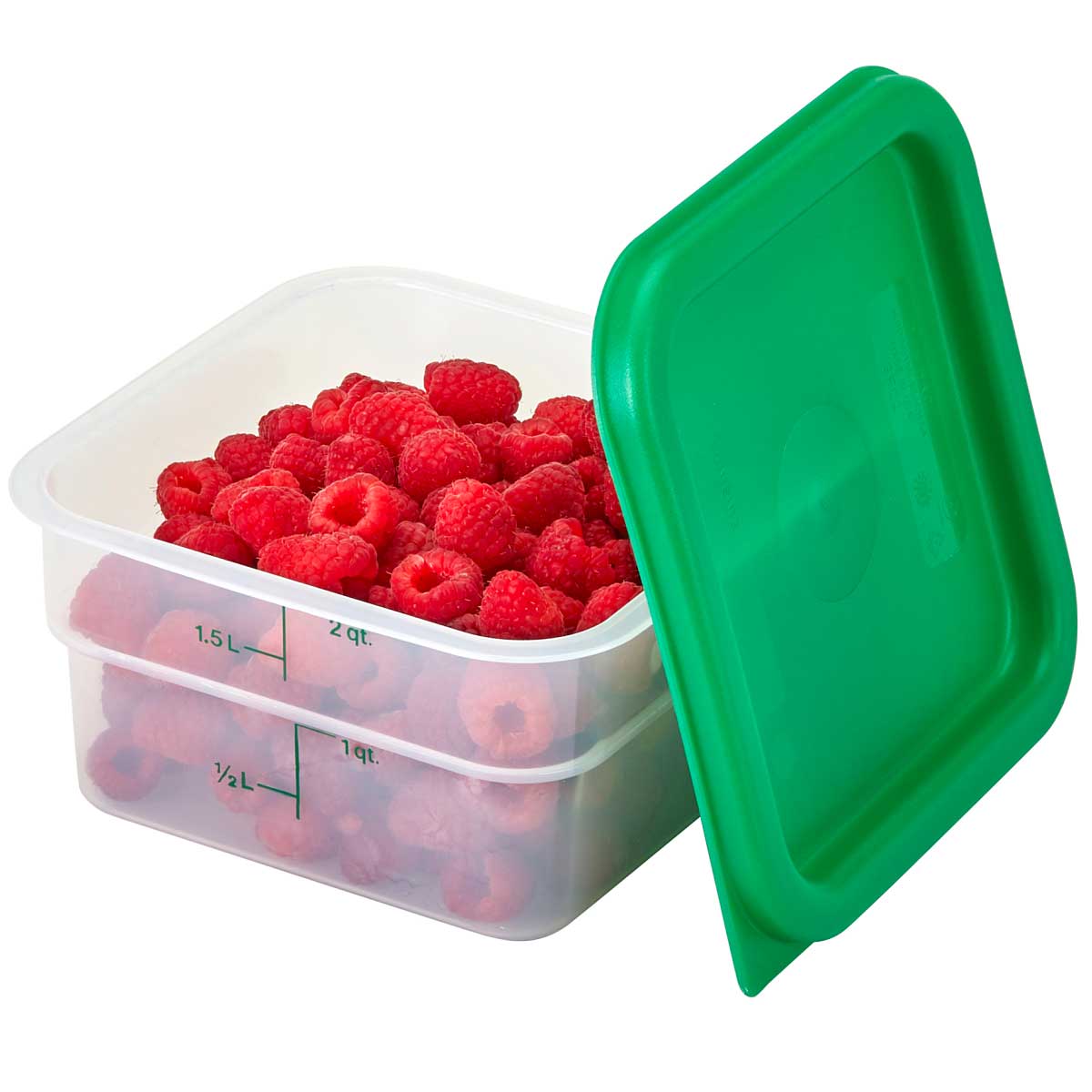 Cambro 2SFSPP190 CamSquare 2 Quart Translucent Food Storage Container - Perfect for Meal Prep, Restaurant Use & Home Kitchen Organization