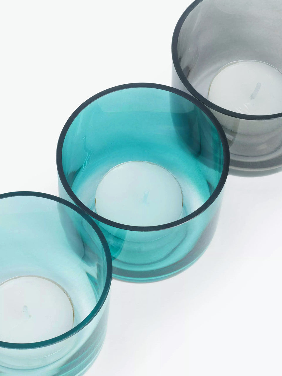 10 Pack Turquoise Glass Votive Tealight Candle Holders - Elegant Wedding Centerpiece, Christmas Decor, Bridal Shower & Party Decorations - Perfect for Home, Events and Romantic Ambiance