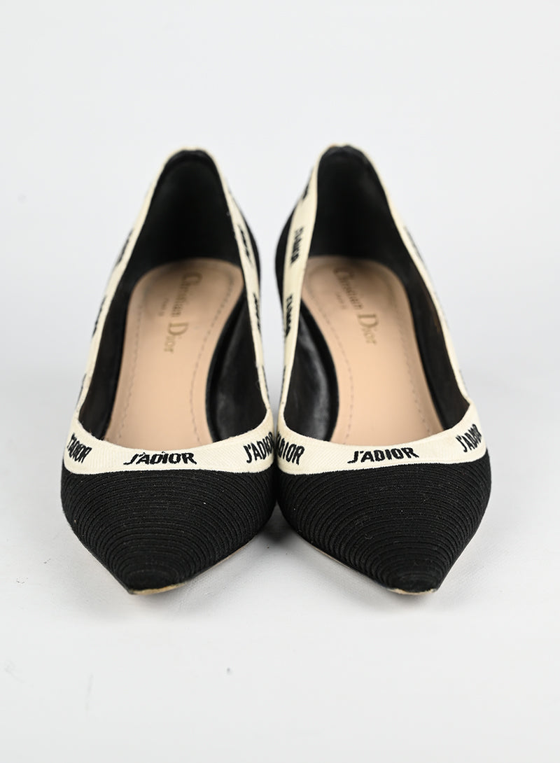 Dior Décolléte J'adior Black Fabric Heels - Size 37 | Luxury Women's High Heels for Evening Parties & Special Occasions