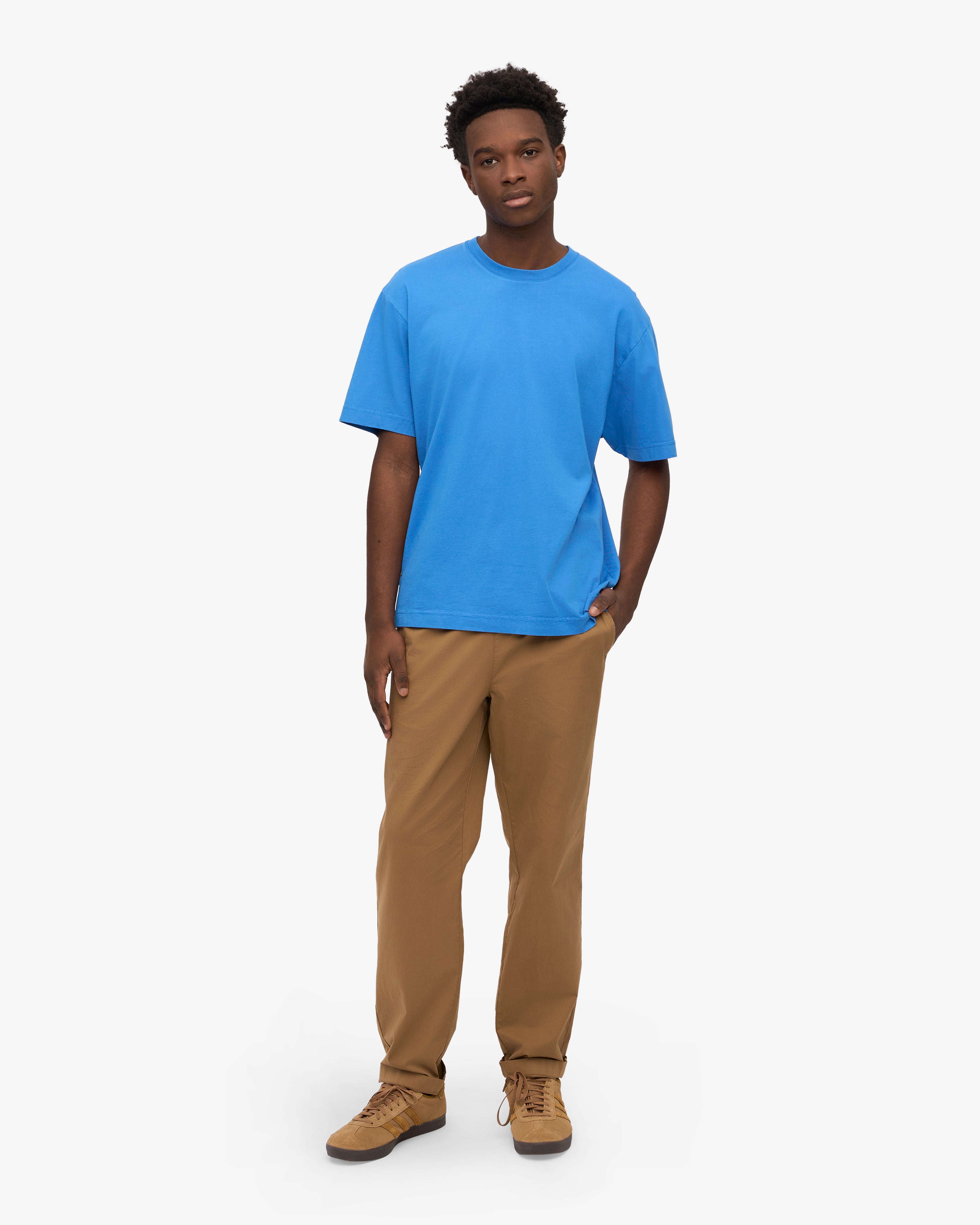 Oversized Organic Cotton T-Shirt for Women - Soft & Comfortable Pacific Blue Tee - Perfect for Casual Wear, Loungewear & Everyday Outfits