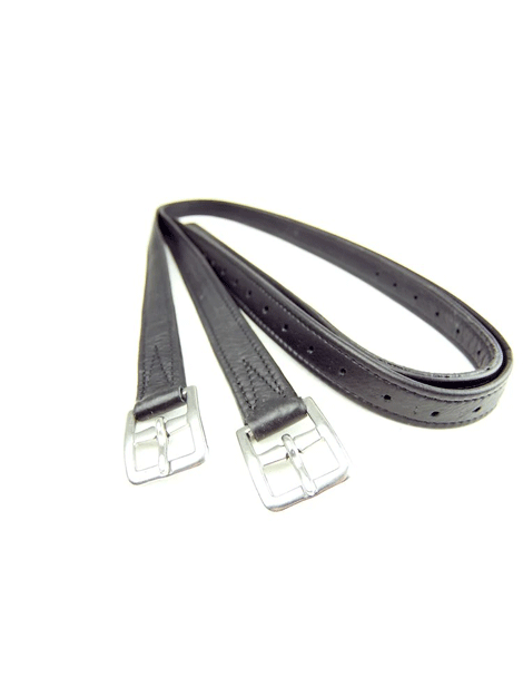 Premium Curved Buckle Hide Covered Stirrup Leathers - Dever Classic Equestrian Gear for Western & English Riding | Durable Horse Riding Equipment for Show & Trail