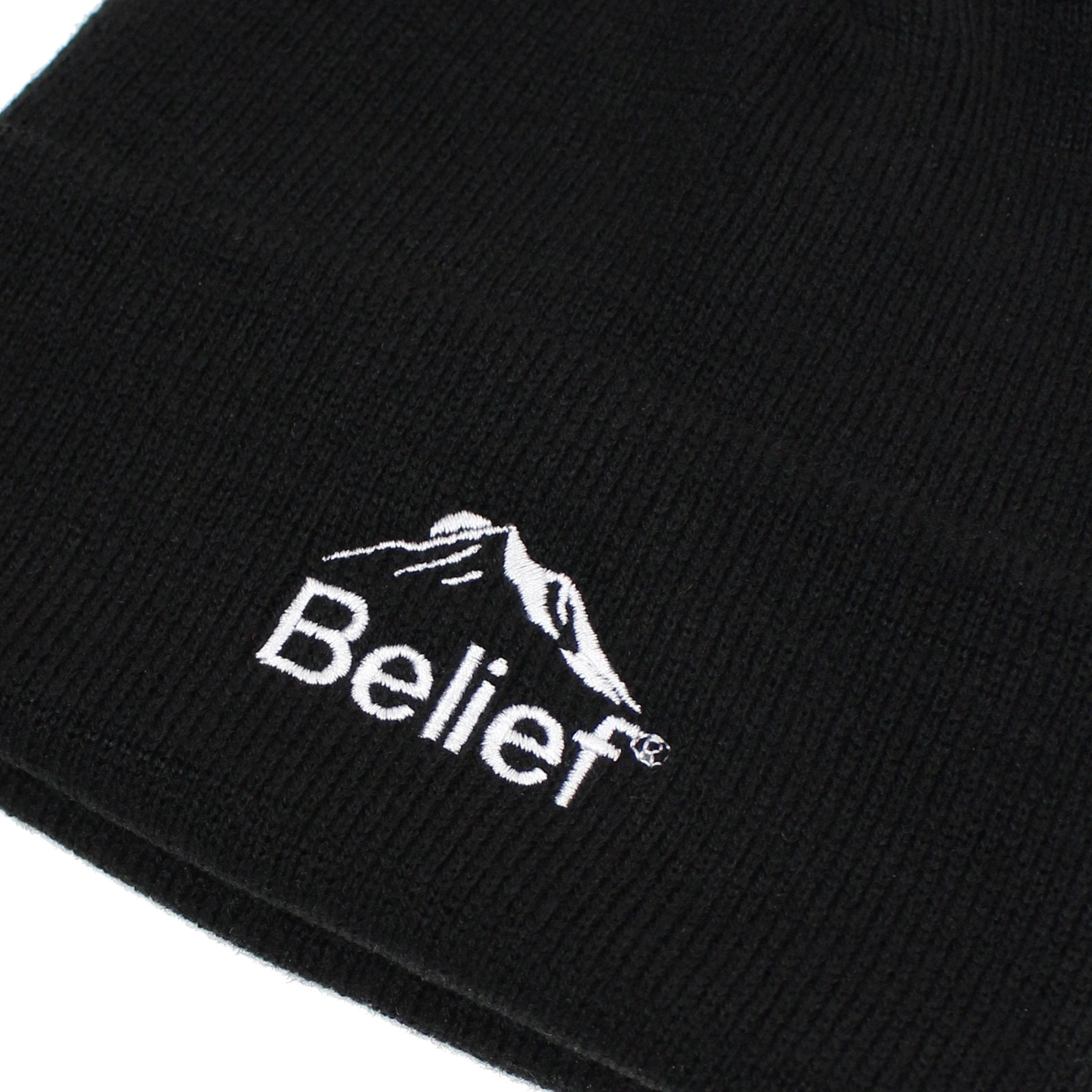 Belief NYC Summit Beanie - Soft Winter Knit Hat for Men & Women - Black - Perfect for Skiing, Snowboarding & Outdoor Activities