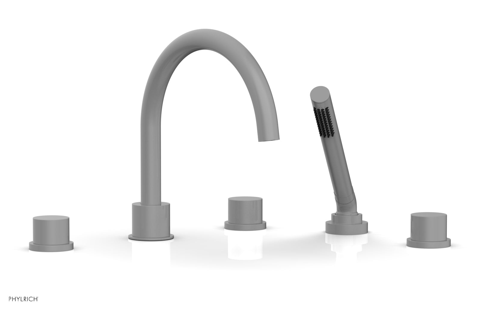 Premium BASIC II Deck Tub Set with Hand Shower - 230 49 - Freestanding Bathtub with Modern Faucet for Spa-Like Relaxation in Master Bathroom or Luxury Hotel Suite