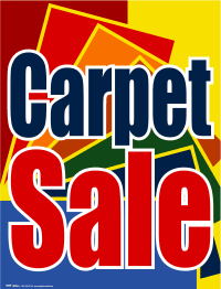 Custom Vinyl Window Sign for Carpet Sale - Waterproof & Durable Storefront Decoration for Retail Businesses & Seasonal Promotions