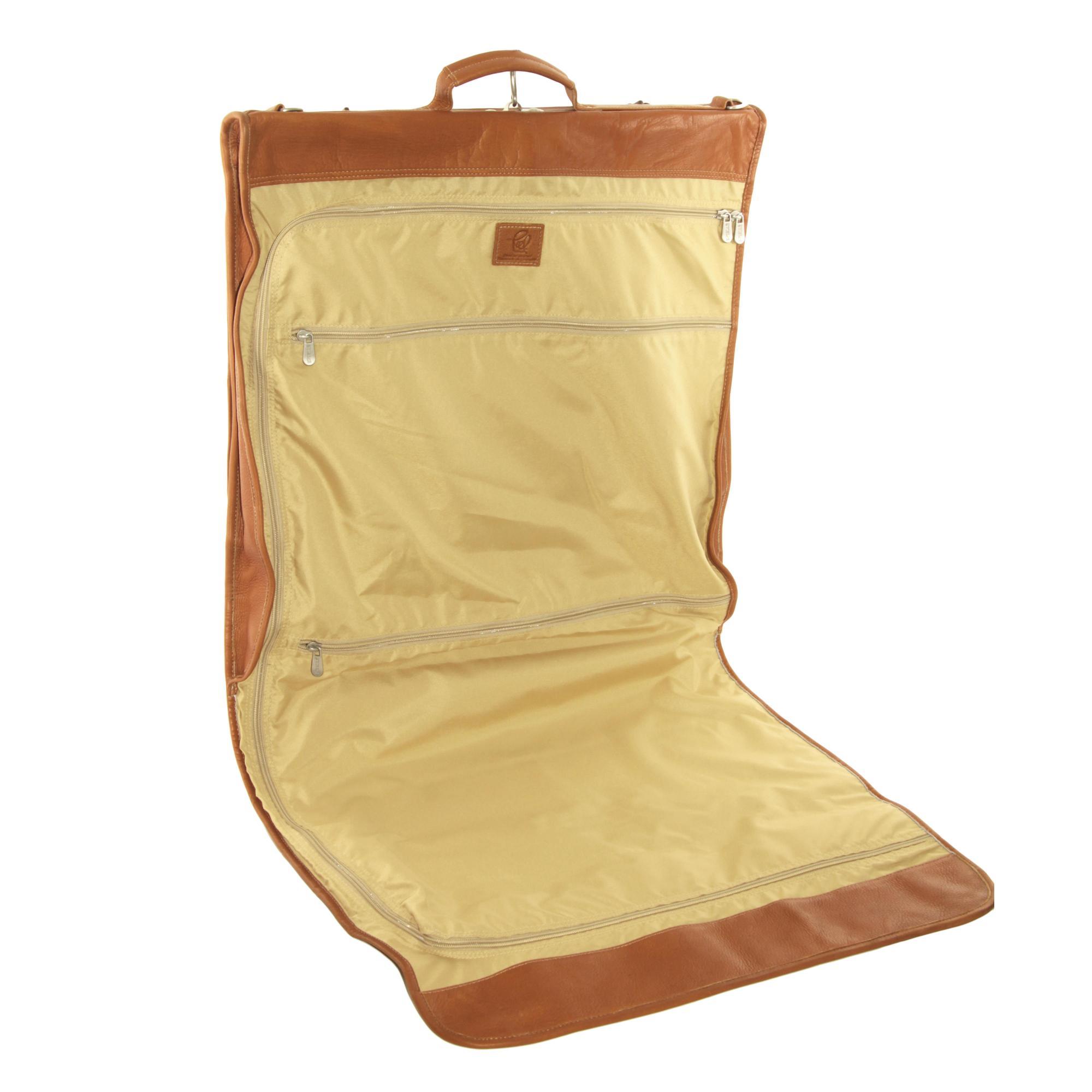 Premium Genuine Leather Tri-Fold Garment Bag for Travel & Business - Durable Carry-On Suitcase Organizer for Men & Women - Perfect for Airplane, Wedding & Business Trips