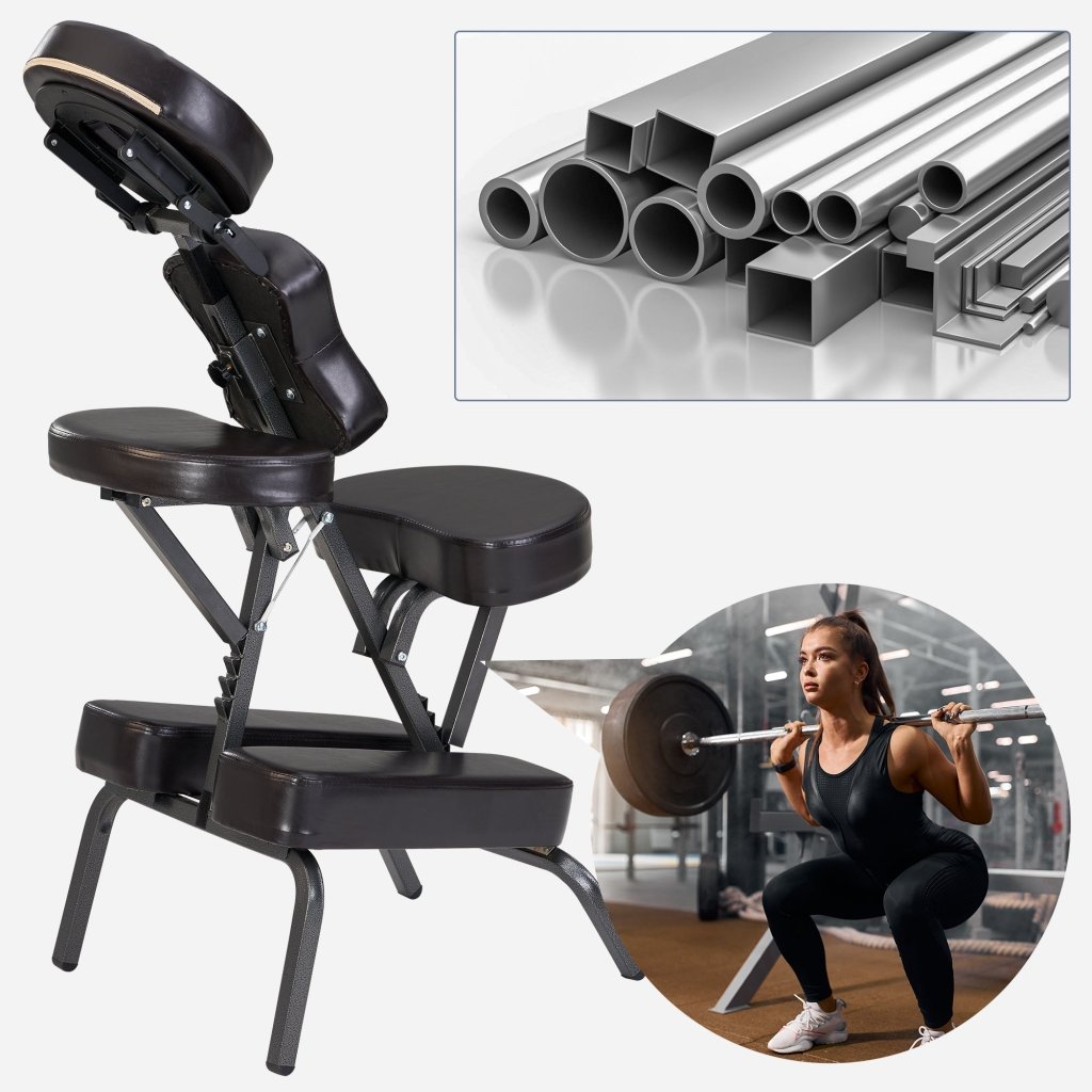 Master Massage® BEDFORD Portable Massage Chair Set - Professional Starter Massage Chair with Coffee Luster Finish | Perfect for Home, Office & Spa Relaxation