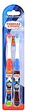 Thomas and Friends Kids Manual Toothbrushes (2 Twin Packs) - Soft Bristles for Gentle Brushing, Fun Character Design for Toddlers & Children - Perfect for Home, Travel & School Dental Care