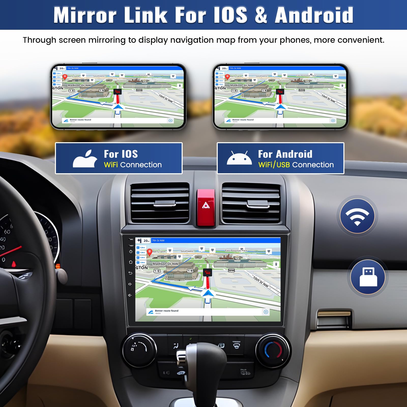 2G+64G Android Car Stereo for Honda CRV 2007-2011 - 9