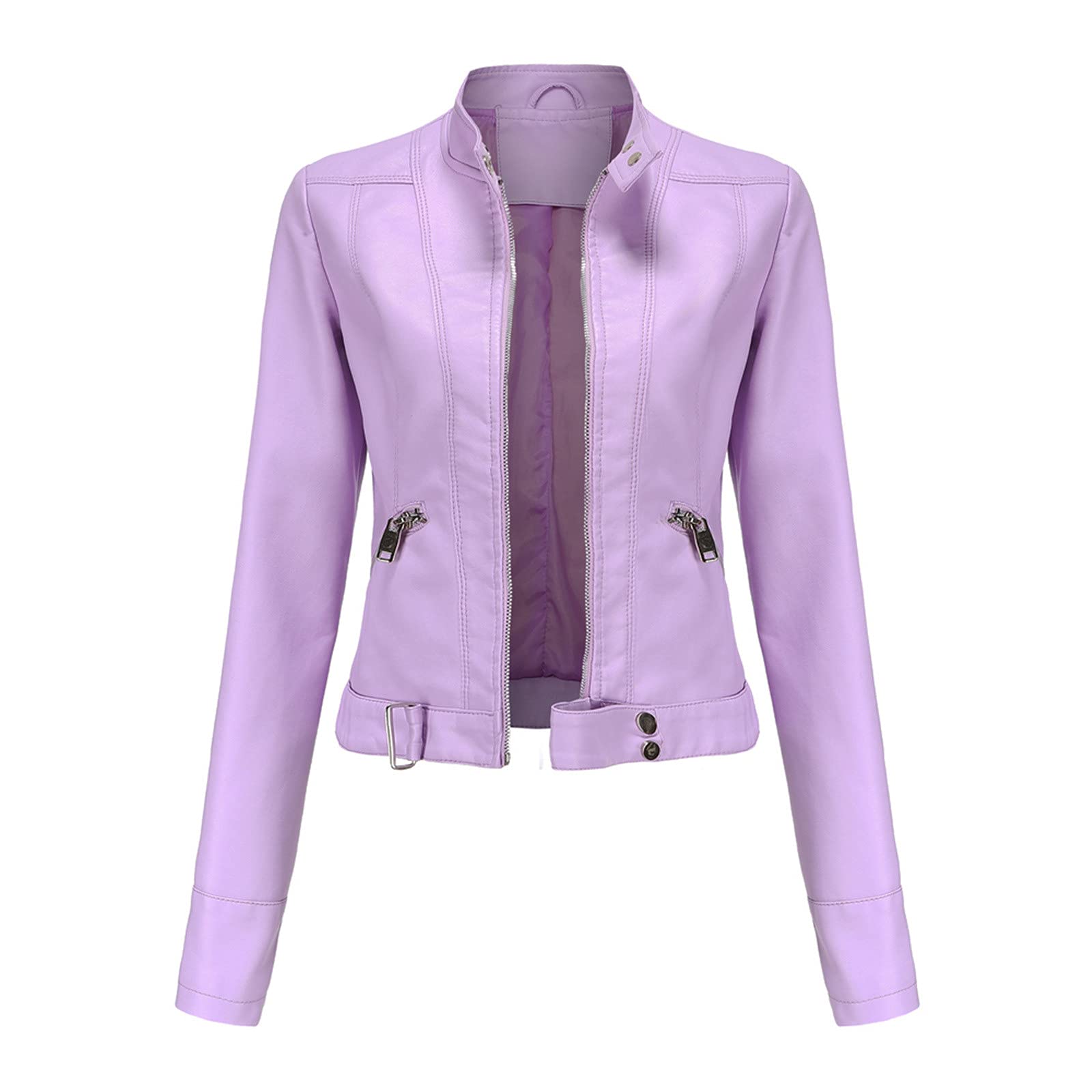 Women's Custom Tweed Coat & Faux Leather Moto Jacket - Plus Size Biker Jacket for Casual Outfits, Office Wear & Motorcycle Riding