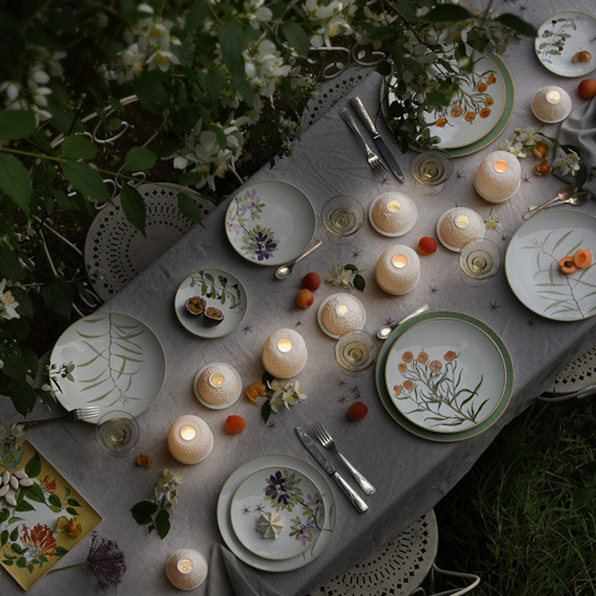 Bernardaud Jardin Indien Porcelain Bread and Butter Plate Set - Elegant Dinnerware for Tea Parties, Breakfast, and Fine Dining