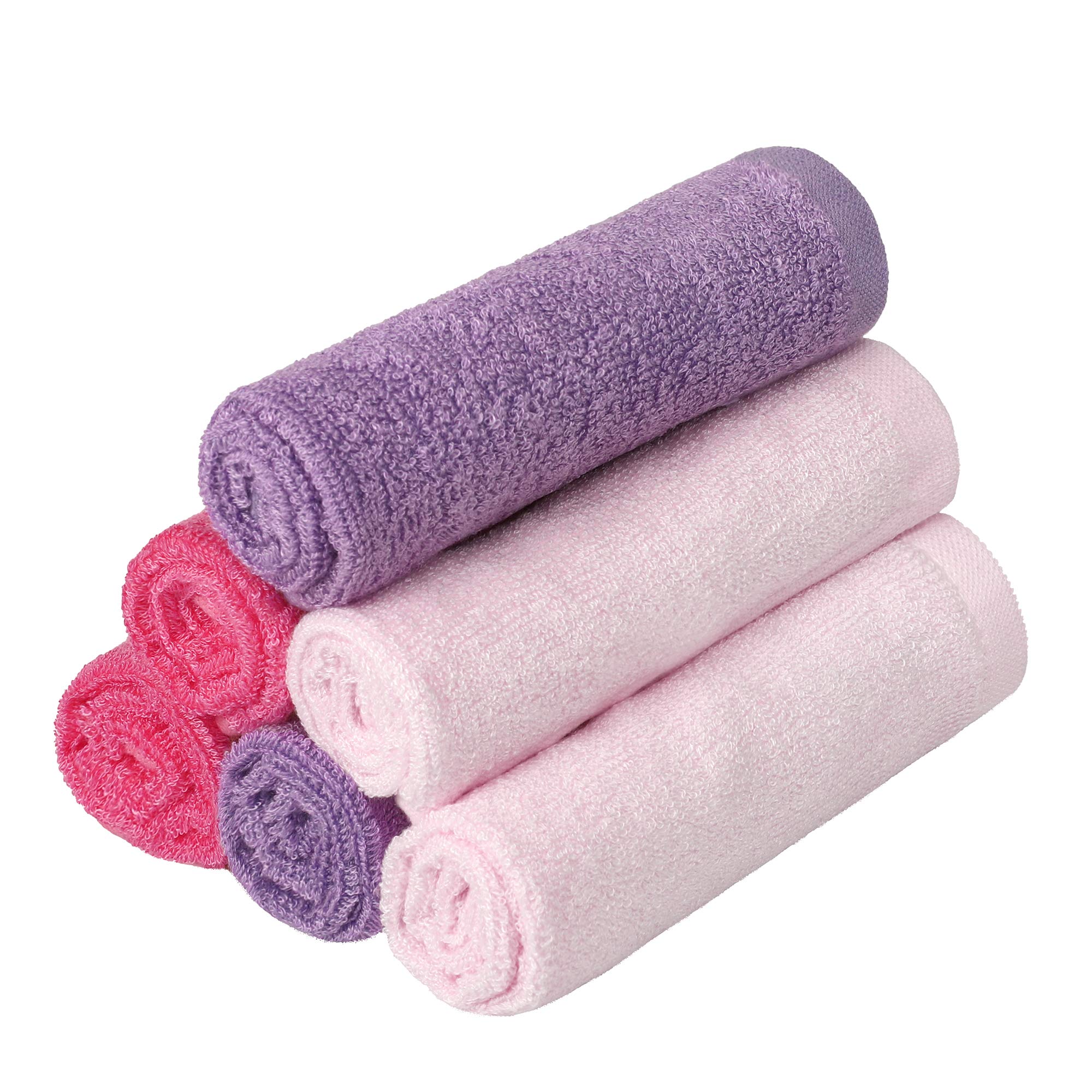 6 Pack Ultra Soft Baby Washcloths for Newborn & Toddler - 10