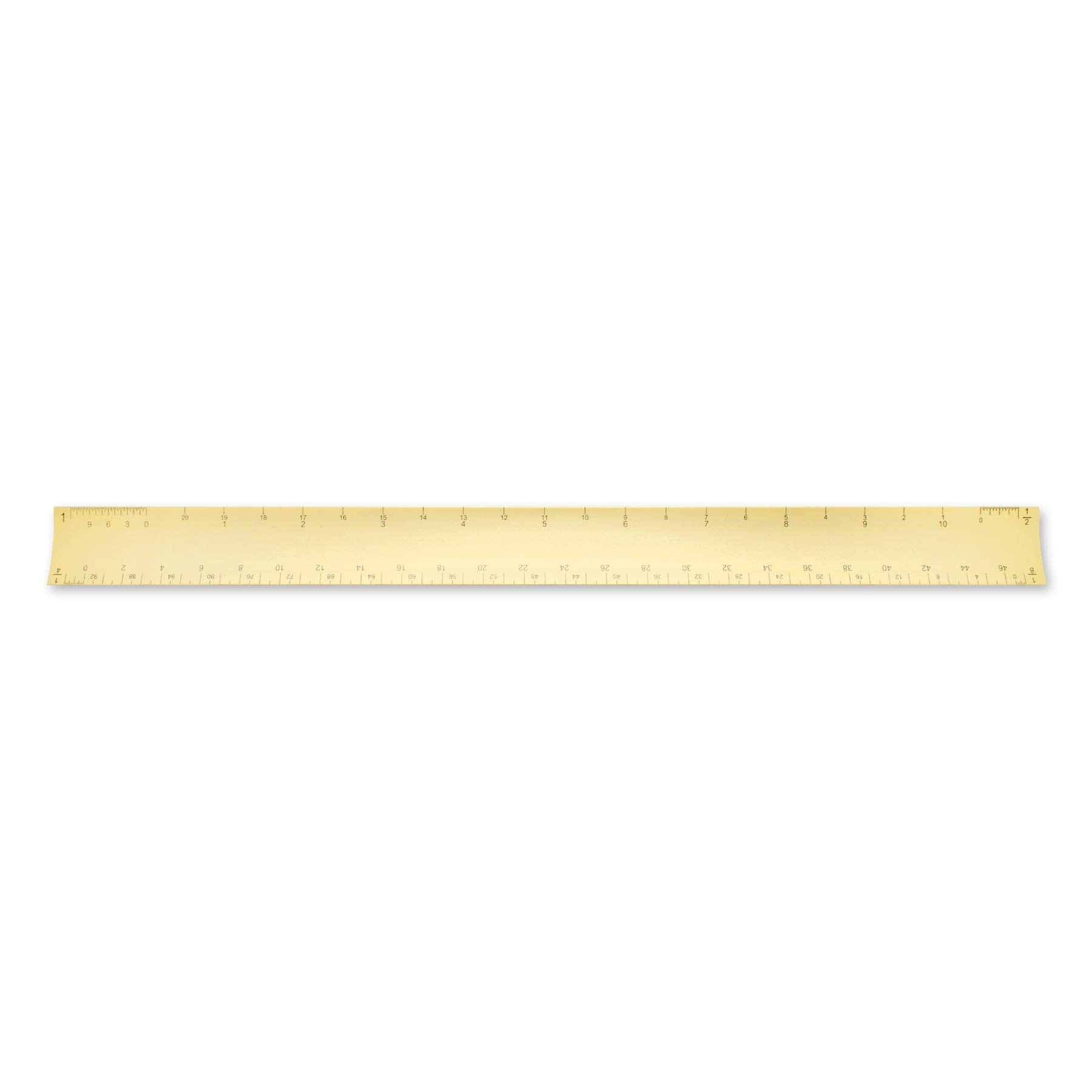 Alumicolor 12-Inch Gold Aluminum Architect Hollow Scale Ruler - Perfect for School, Office, Art, Drafting & Technical Drawing | Durable & Lightweight Measuring Tool for Students, Engineers & Designers