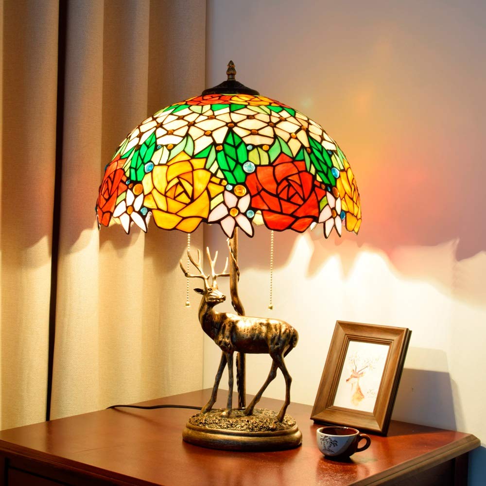 Handmade Tiffany Stained Glass Table Lamp 16