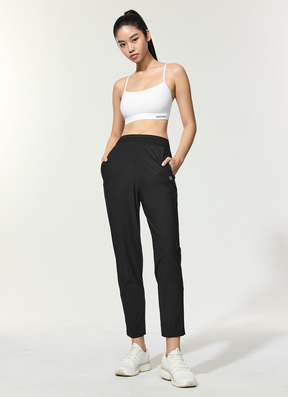 Cooling Tricot Shirring Jogger Pants for Women - Soft Stretchy Lounge Pants for Yoga, Running & Home Comfort