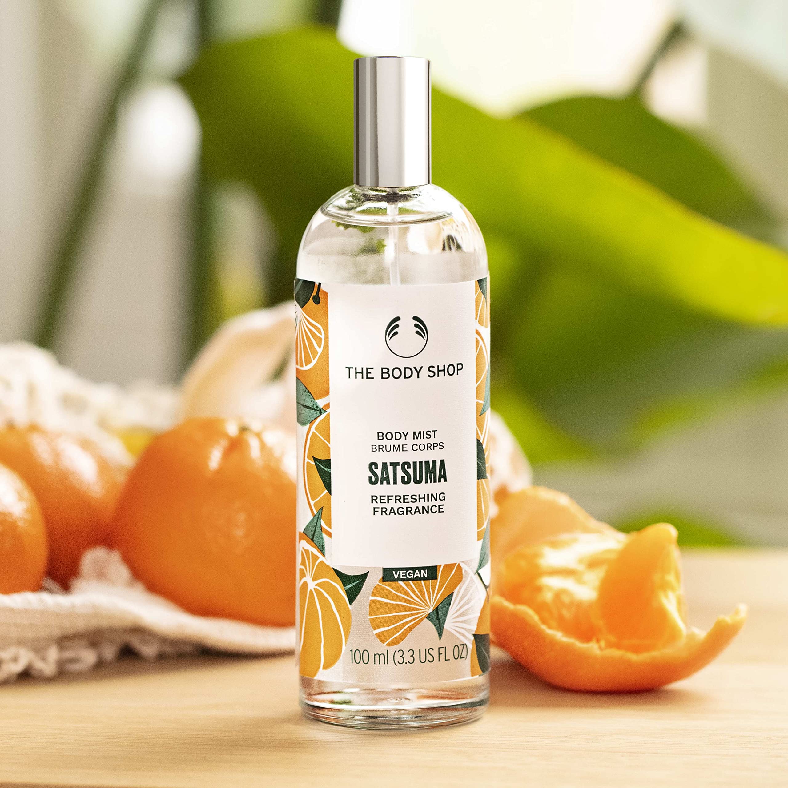 The Body Shop Satsuma Body Mist - Refreshing Citrus Fragrance for Women, Vegan & Cruelty-Free, 3.3 oz - Perfect for Summer, Gym & Daily Use
