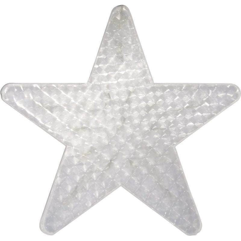 15 Flashing LED Christmas Star Lighted Decoration - Battery Operated Holiday Tree Topper for Xmas Party, Home, Outdoor Decorations