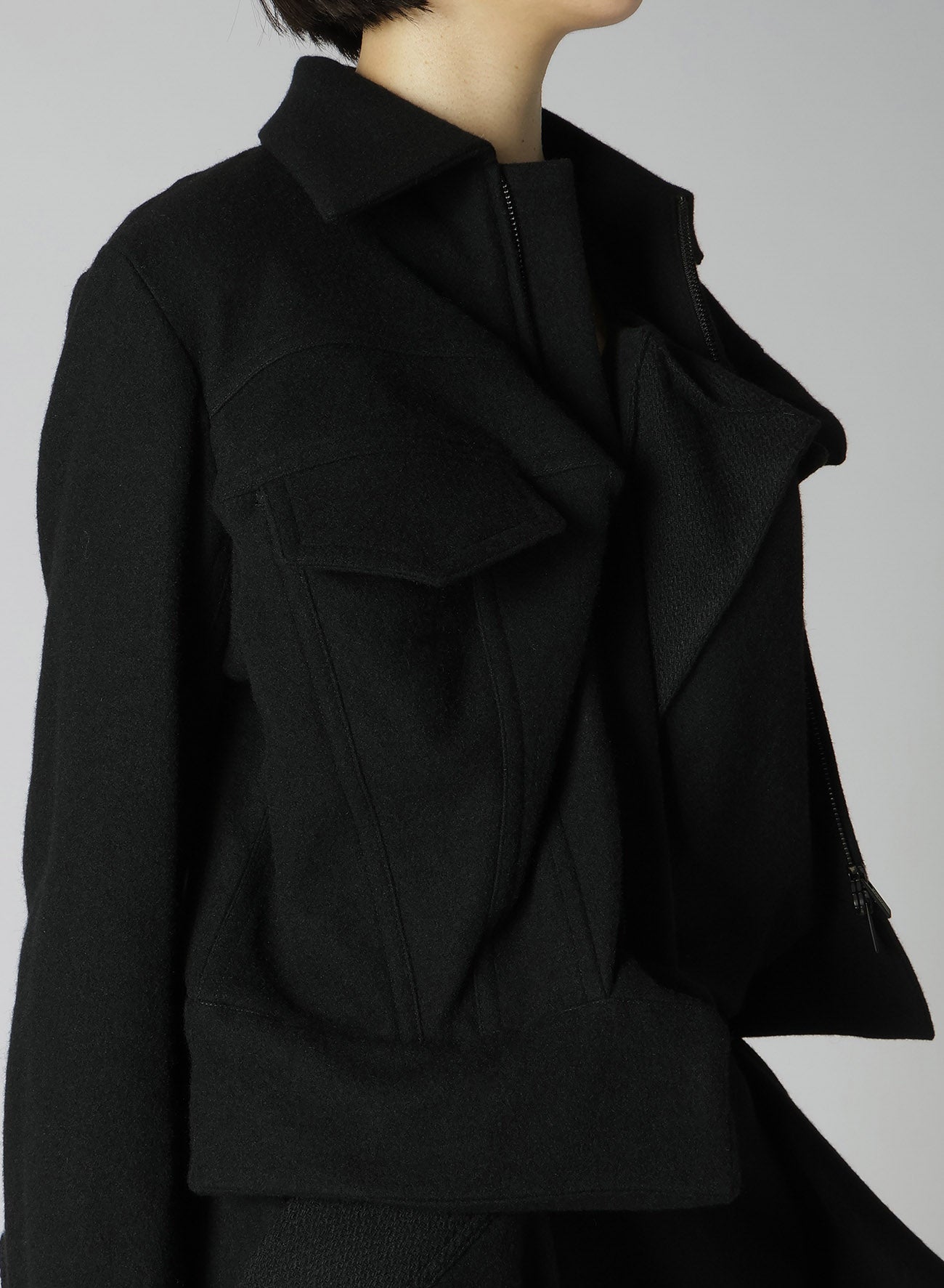 1/16 Flannel L Box Detail Blouson Jacket for Men - Cozy Winter Layering & Casual Outfit Essential