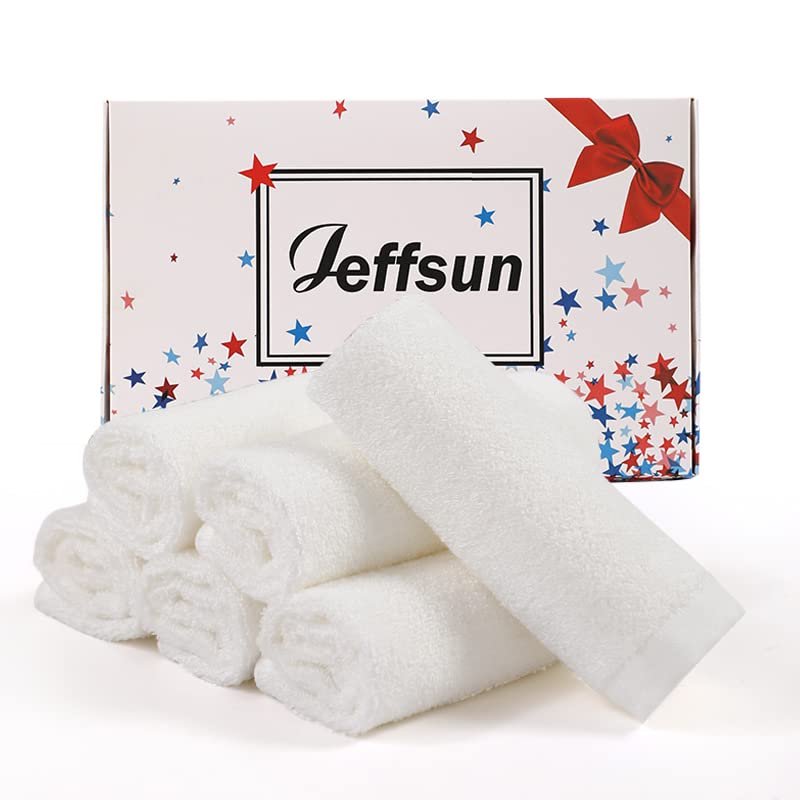 **6 Pack Baby Washcloths - 10x10 Inch Ultra Soft White Wash Cloths for Face & Body | Gentle & Hypoallergenic for Sensitive Skin | Newborn, Toddler & Kids Bath Essentials | Perfect for Bath Time, Diaper Changes & Travel**
