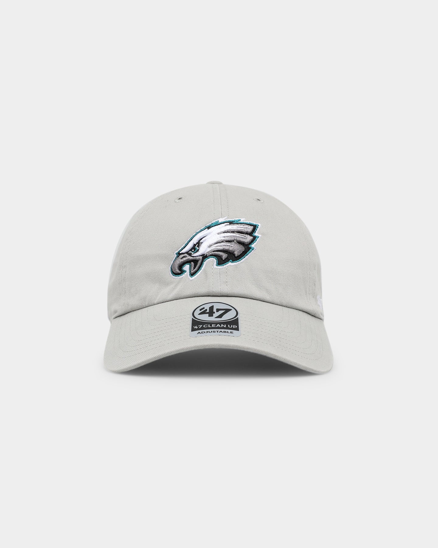47 Brand Philadelphia Eagles 47 Clean Up Adjustable Strapback Hat - Grey NFL Fan Cap for Men & Women - Perfect for Game Day, Tailgating & Sports Events