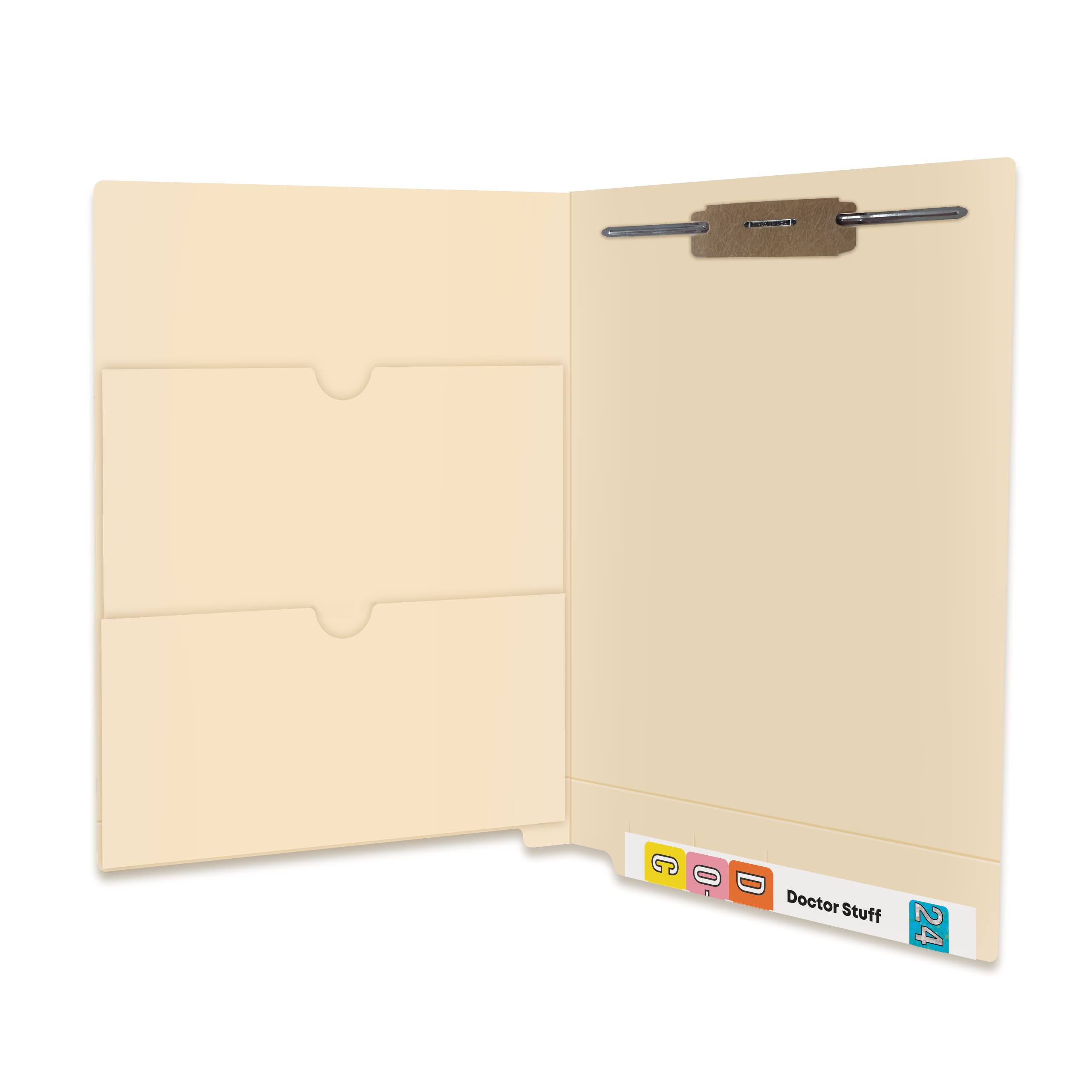 Durable 11pt Manila Pocket File Folders with Reinforced End Tabs & Double Pockets - Box of 50 for Office Organization, Medical Records & Document Storage - Perfect for Doctors, Lawyers & School Supplies