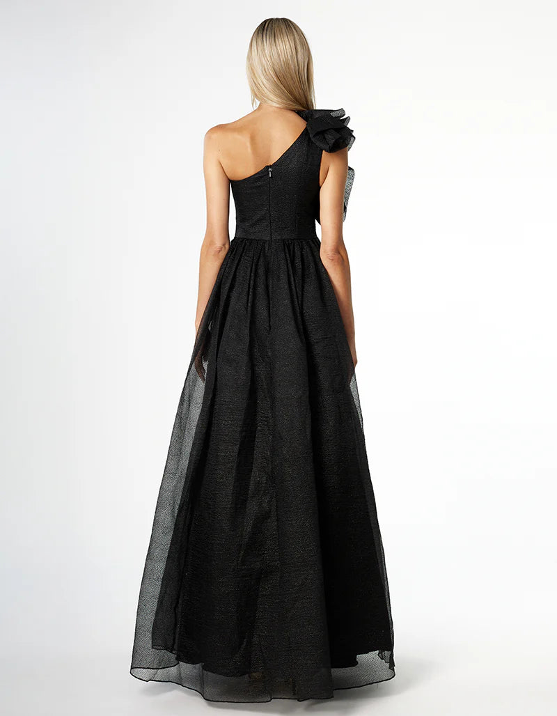 Corena Elegant One Shoulder Ruffle Ball Gown for Prom, Wedding & Formal Events - Perfect for Evening Galas, Bridal Showers & Special Occasions