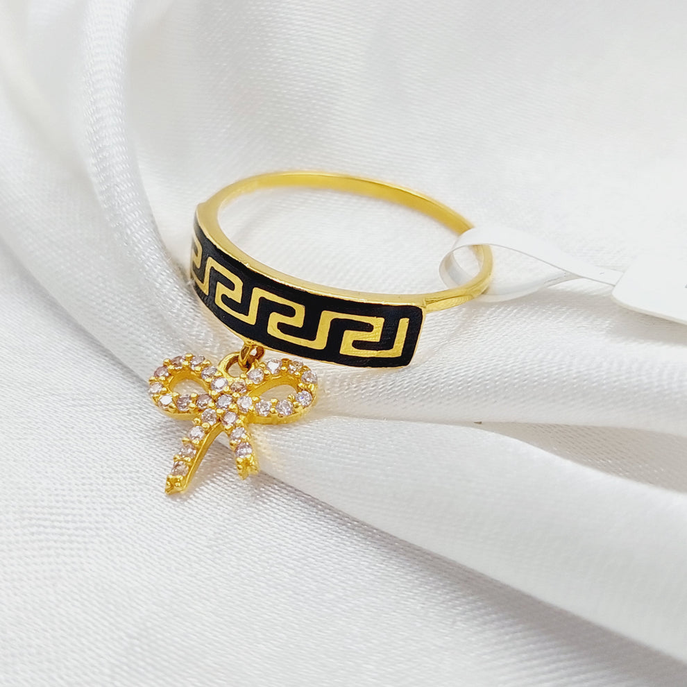 Enameled & Zircon Studded Virna Ring - Elegant Fashion Jewelry for Women, Perfect for Parties, Weddings & Special Occasions