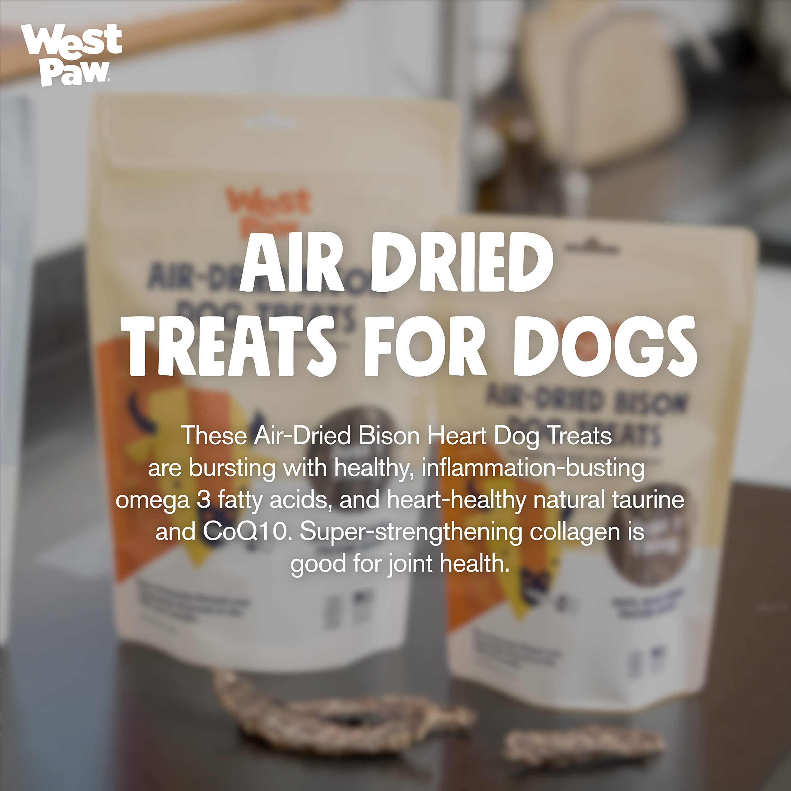Premium Air-Dried Bison Heart Dog Treats with Zogoflex Toppl Treat Dispenser Toy Bundle – All-Natural Farm Fresh Dog Snacks & Interactive Chew Toy for Mental Stimulation – Perfect for Training, Enrichment & Slow Feeding – Holds Kibble & Treats for Small to Large Dogs