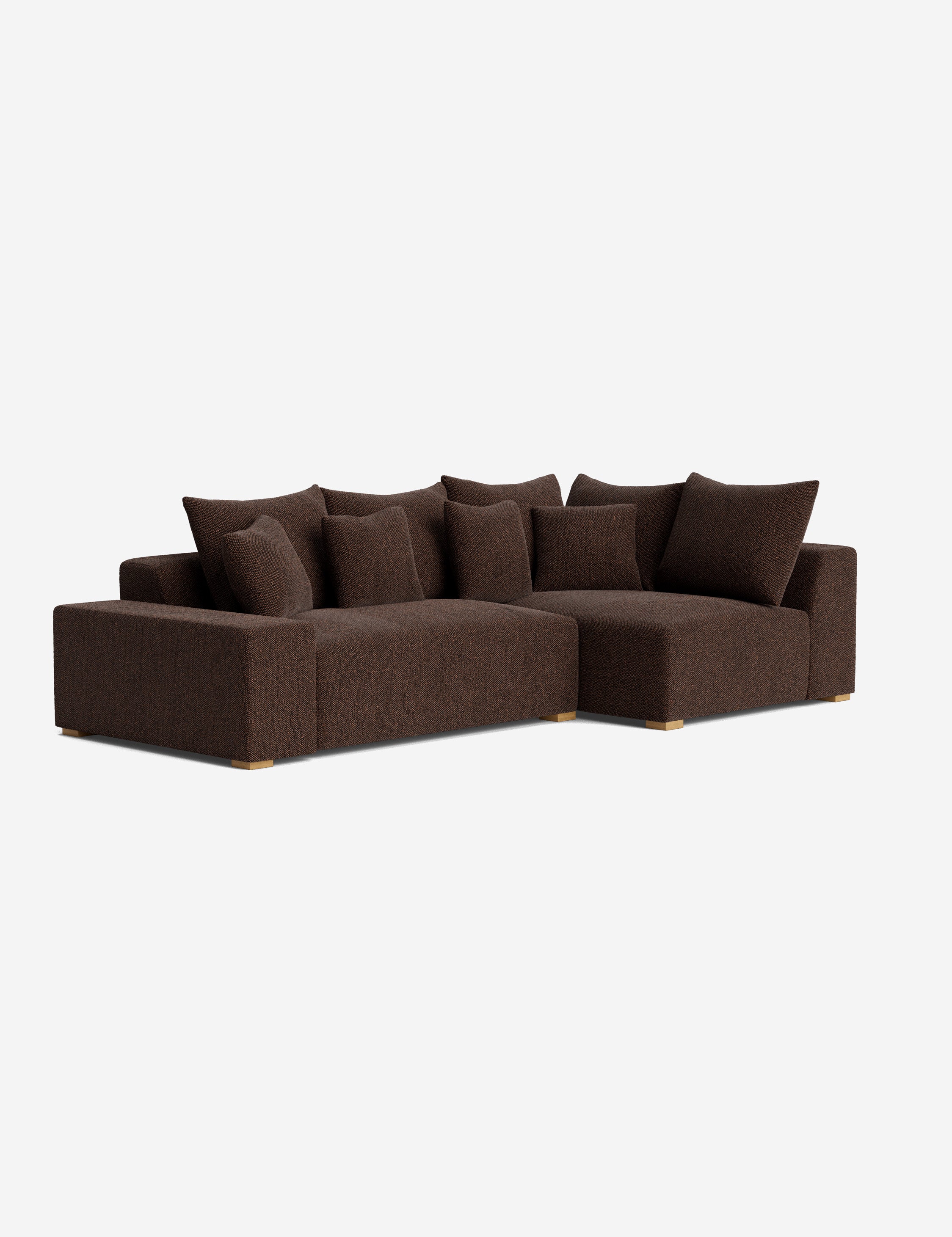 Stylish Clayton Sectional Sofa - Modern L-Shaped Couch for Living Room, Home Theater & Lounge Areas | Comfortable Fabric Upholstery & Spacious Seating