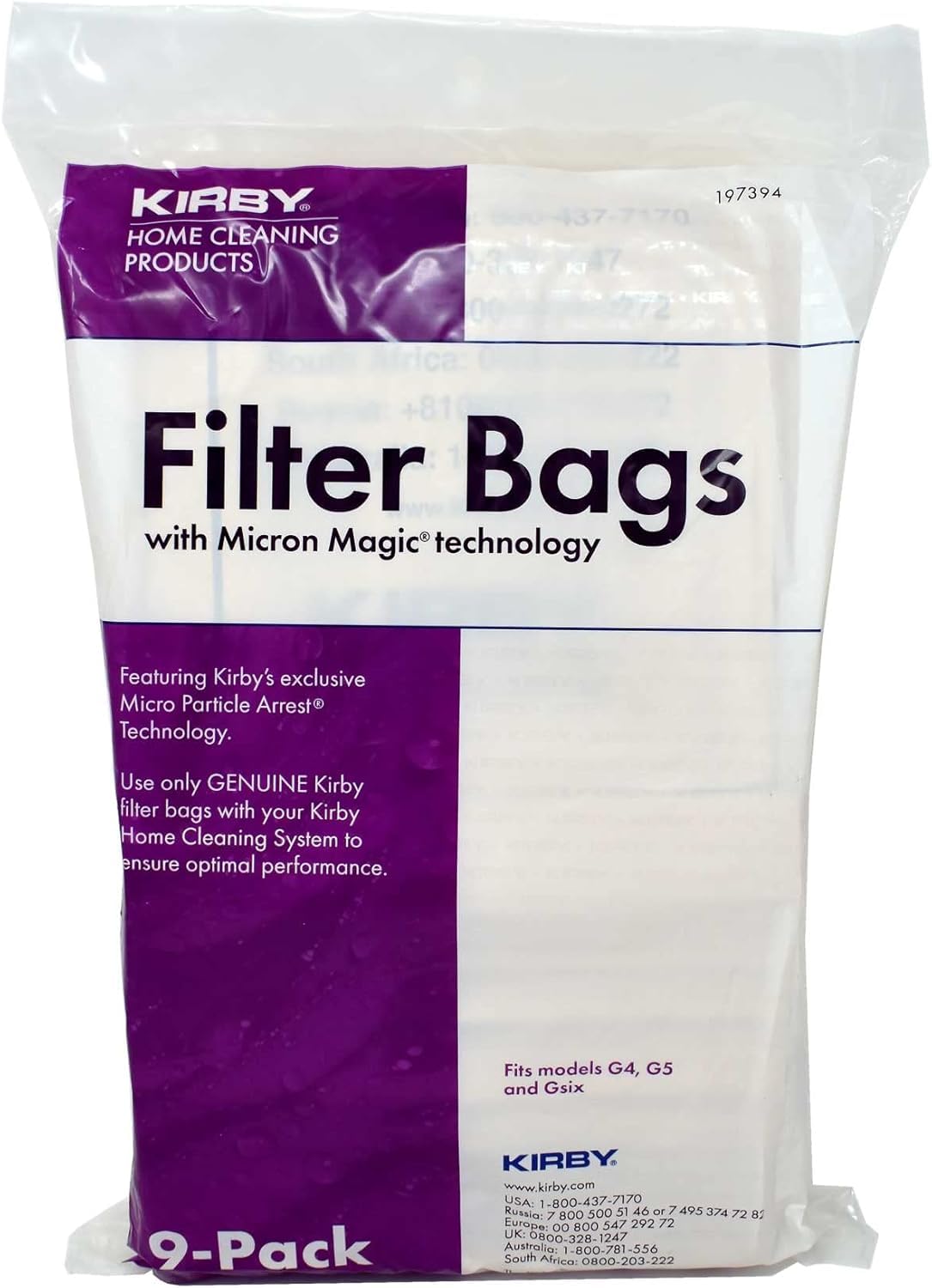 Kirby NEW 9 Micron Vacuum Cleaner Bags G4 & G5 with Belts - Premium Replacement Bags for Kirby Vacuums - Perfect for Deep Cleaning Carpets, Upholstery and Pet Hair Removal