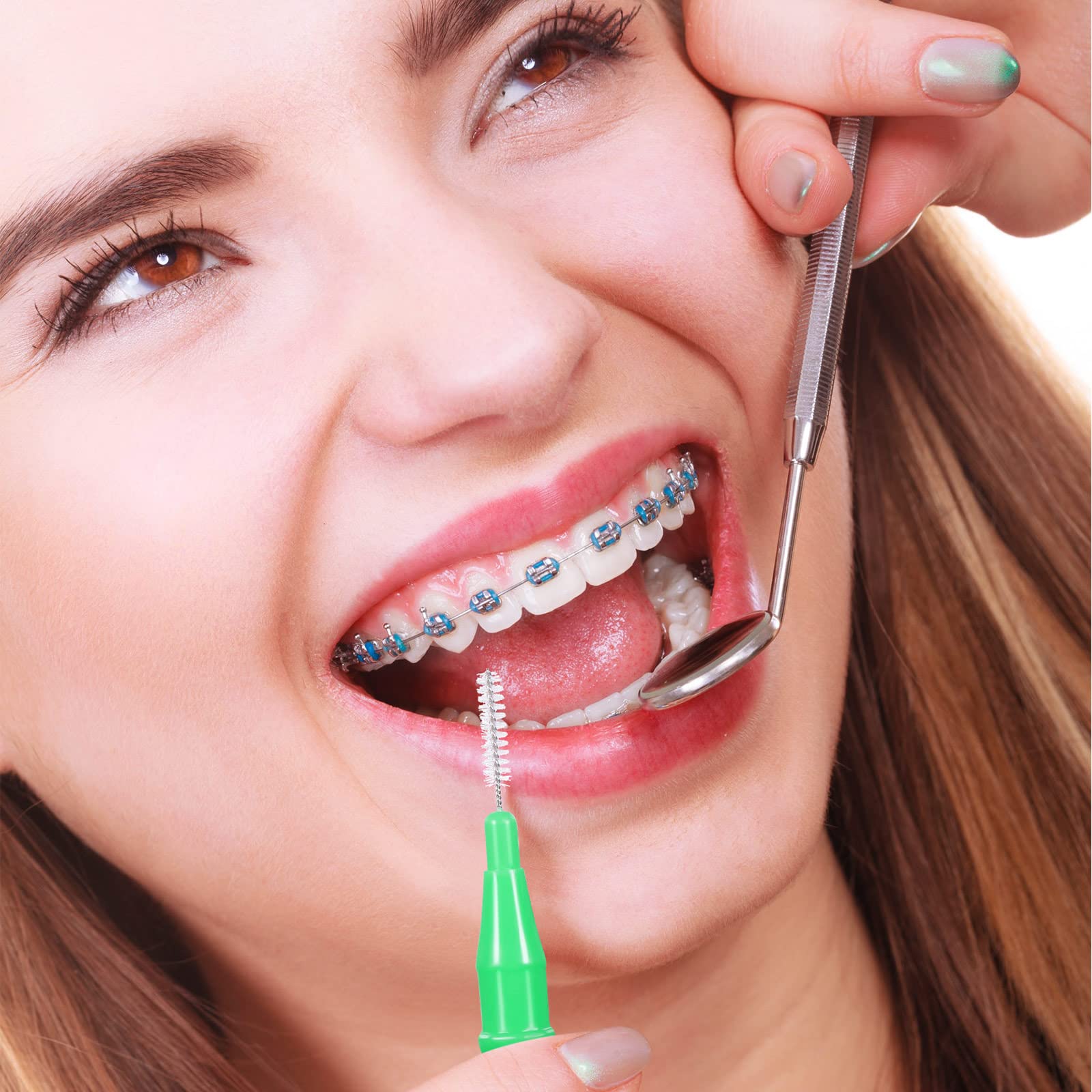 Patelai 350pc Interdental Brushes - Soft Dental Floss Picks for Teeth Cleaning (Cute Colors) - Perfect for Travel & Daily Oral Care