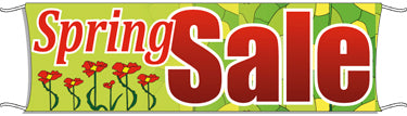 Large Outdoor Banner for Spring Sale - Floral Design | Perfect for Storefronts, Events & Promotions