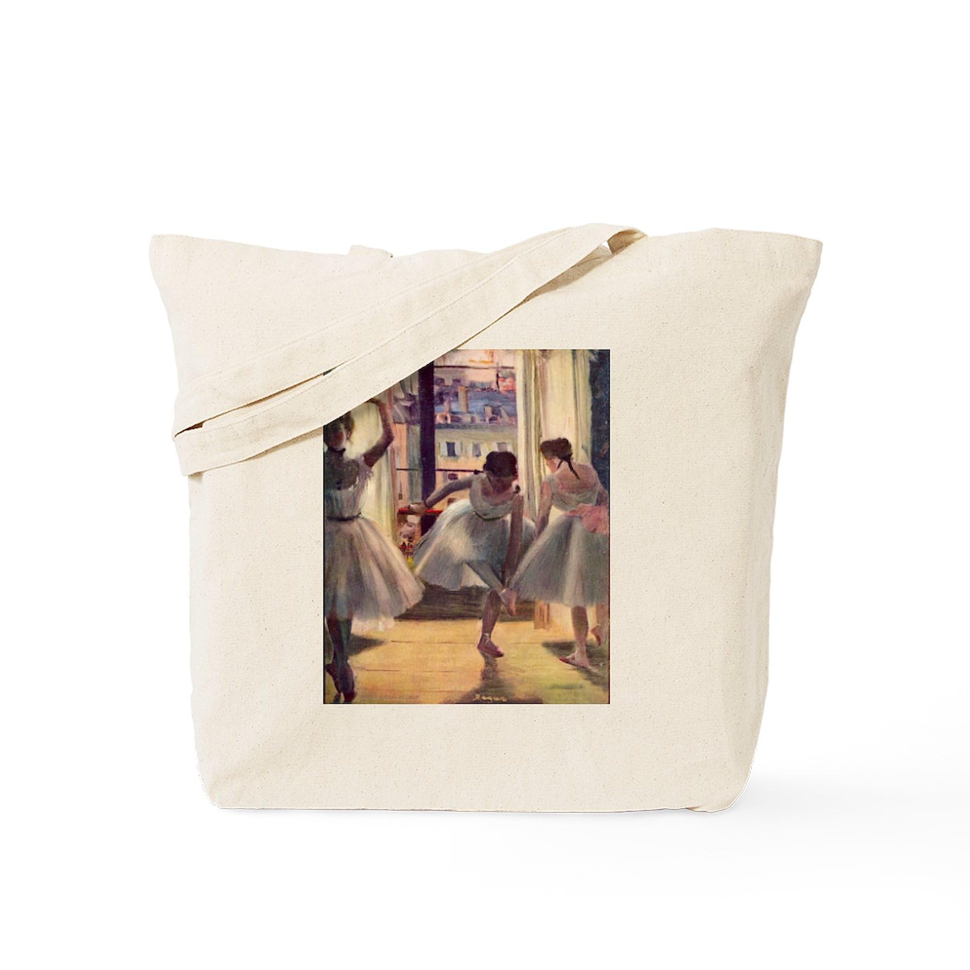 Edgar Degas Three Dancers Canvas Tote Bag - Eco-Friendly Reusable Shopping Bag for Groceries, Beach & Art Lovers