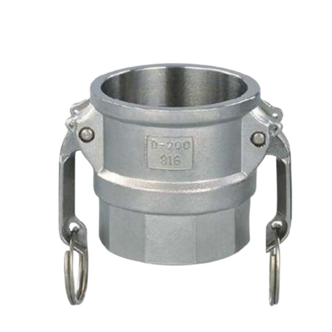Premium Aluminum Camlock Fittings - Type D Female Hose Tail Coupler (25mm to 76mm) for Industrial, Agricultural & Firefighting Applications