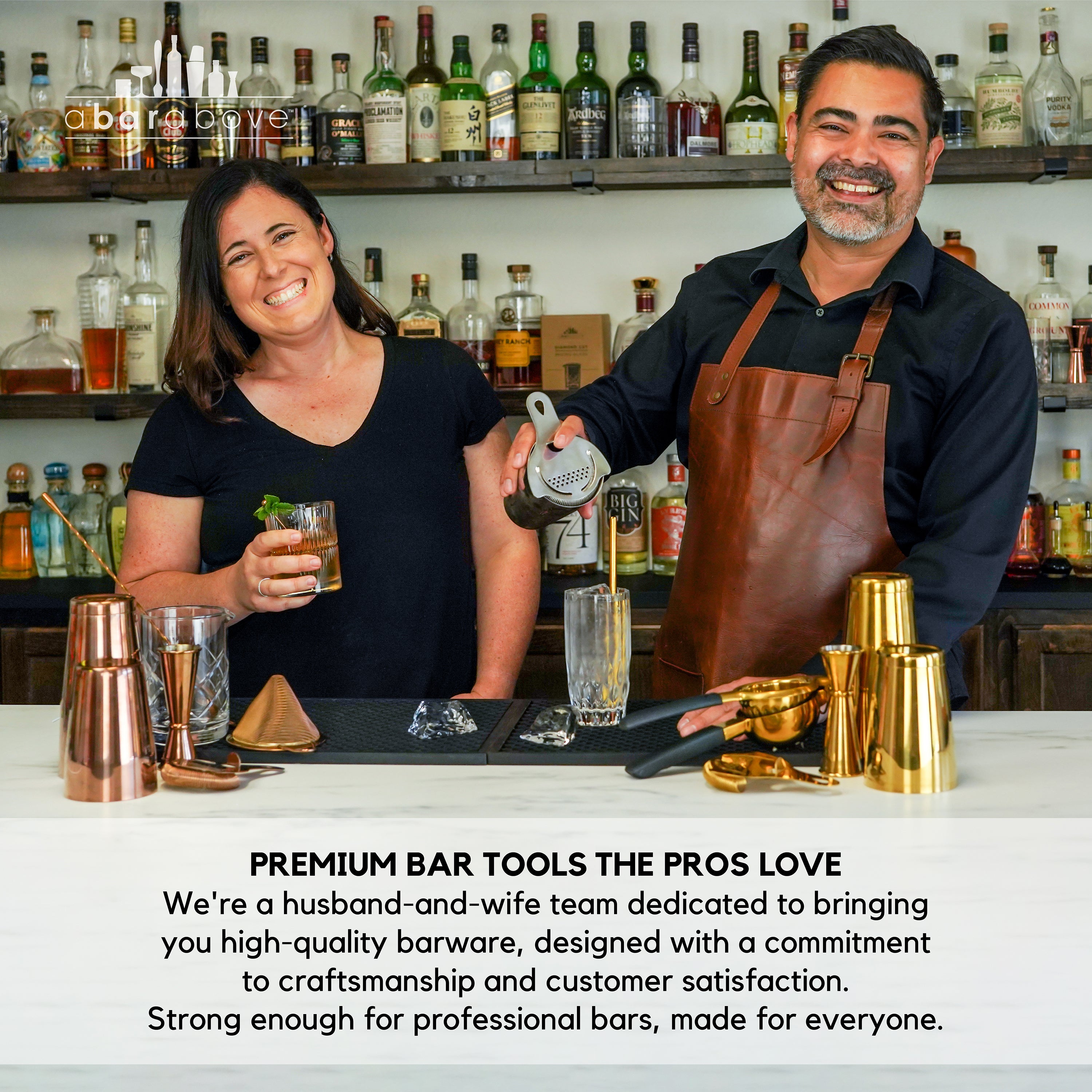 Premium 10-Piece Gold Cocktail Mixing Set - Bar Tools for Professional & Home Bartenders - Perfect for Crafting Martinis, Mojitos & Classic Cocktails at Parties