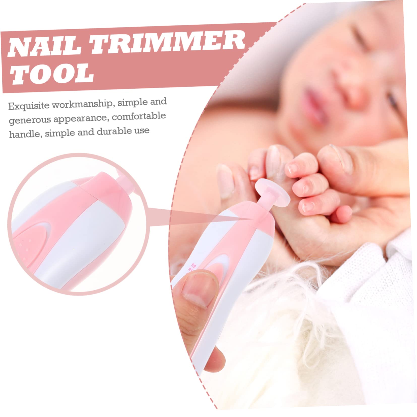 VICASKY 7-Piece Kids Electric Nail Trimmer Set - Safe & Gentle Manicure Pedicure Kit for Children - Portable Nail File & Polisher for Toddlers & Babies - Perfect for Home Travel & Salon Use
