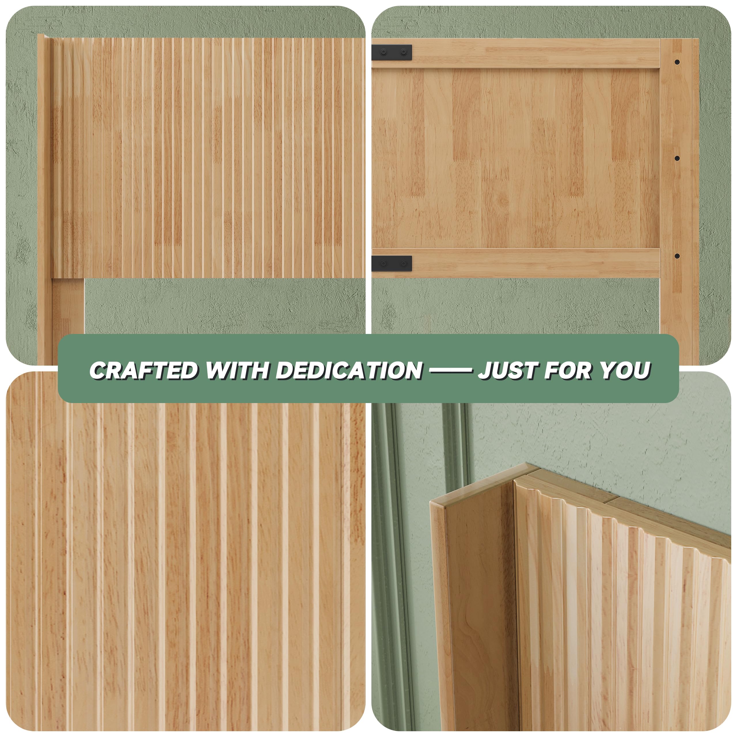 Modern Farmhouse Wood Headboard Queen Size - 64.6