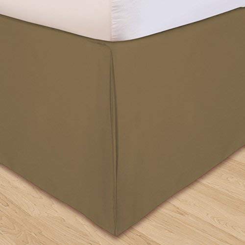 JV Emporium 800 Thread Count 100% Egyptian Cotton Queen Size Bed Skirt - Split Corner Tailored Design, 18