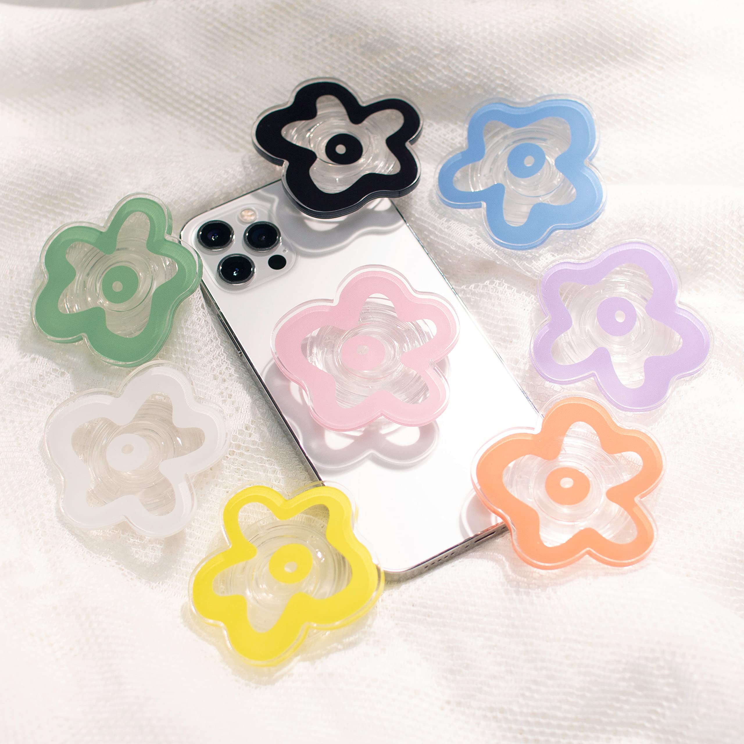 Daisy Flower Phone Grip & Stand - Collapsible for Smartphones & Tablets - Perfect for Hands-Free Viewing