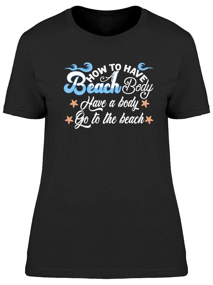 Smartprints Women's Beach Body Workout T-Shirt - Stylish & Comfortable Fitness Top for Yoga, Running & Gym