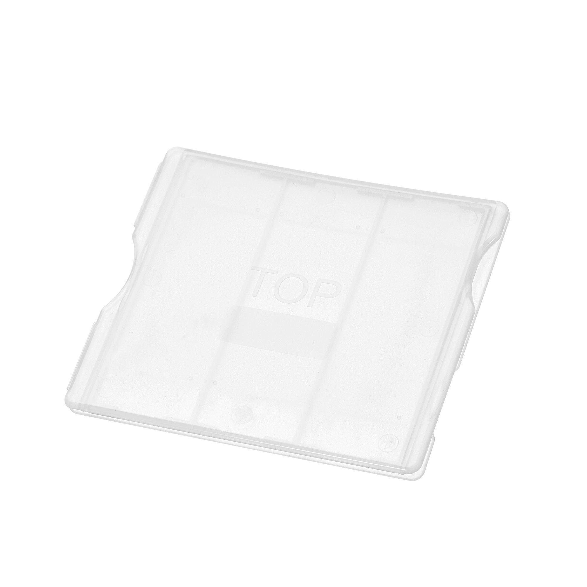 uxcell 3-Slot Microscope Slide Storage Box - Clear ABS Plastic Case Holds 75x25mm Standard Slides (10 Pack) - Perfect for Lab Organization & Specimen Protection