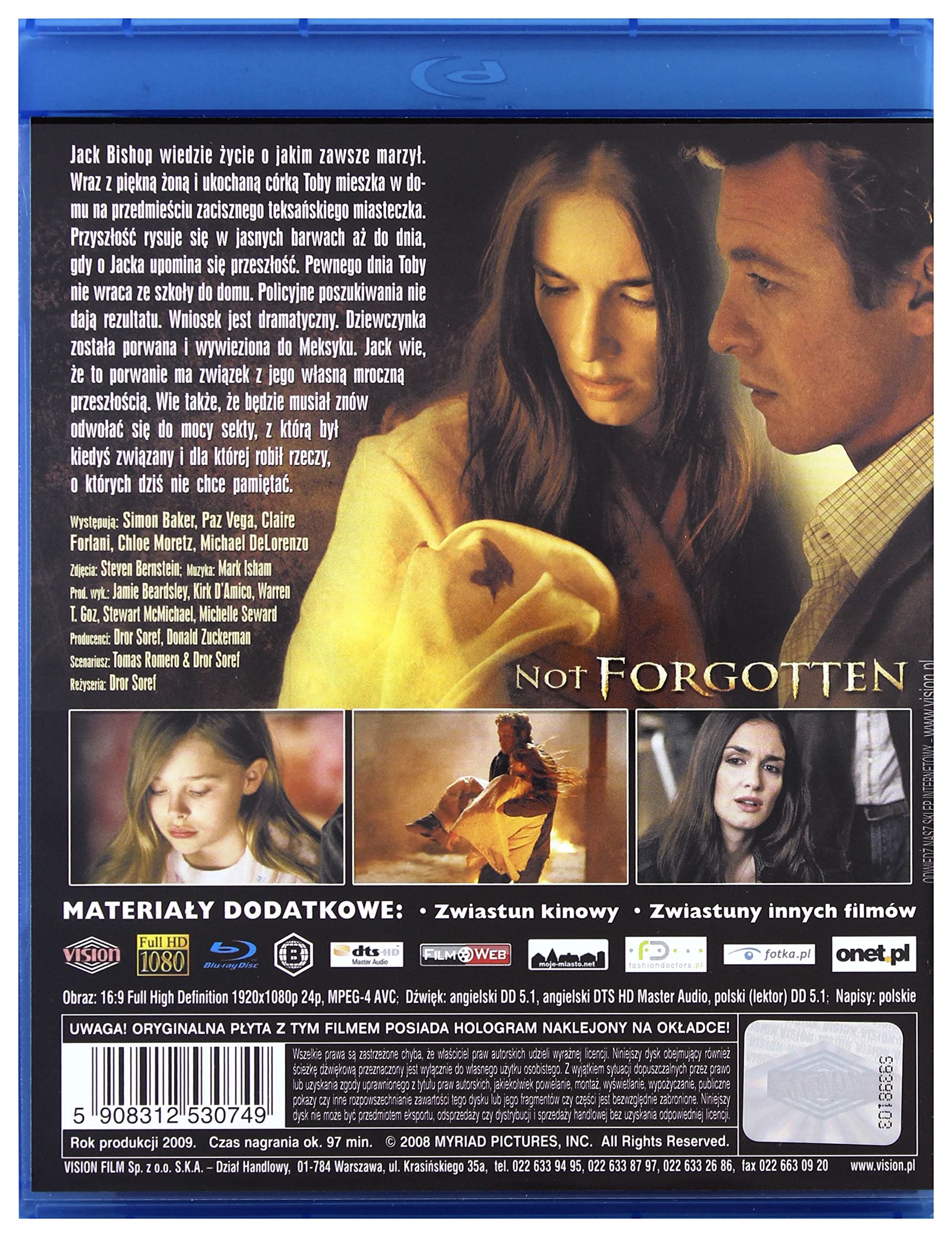 Not Forgotten Blu-Ray with English Audio - Thriller Movie for Home Theater & Movie Night Entertainment