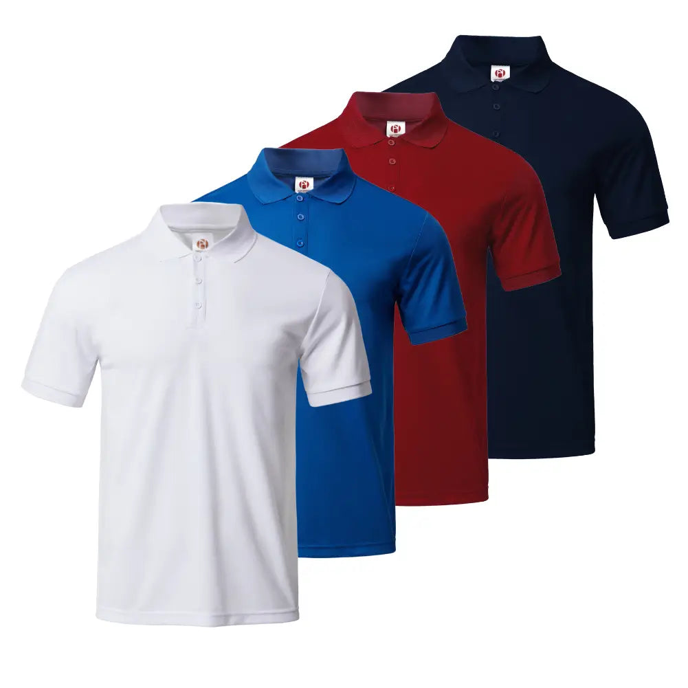 4 Pack Men's Collared Shirts - Comfortable Business Casual Button Down Shirts for Office, Work & Formal Events | Wrinkle Resistant & Breathable Fabric