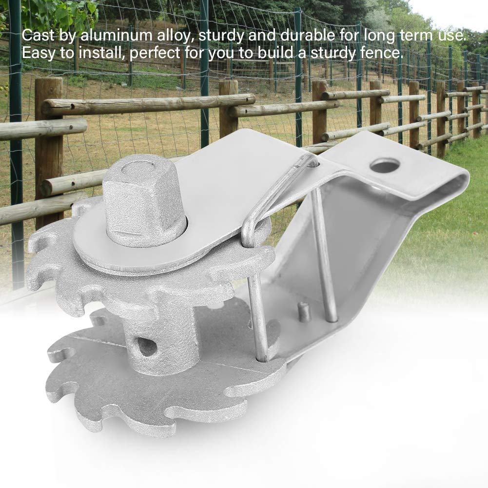 24Pcs Heavy Duty Electric Fence Strainer - Professional Aluminum Alloy Ratchet Wire Tensioner with Locking Frame for Farm & Livestock Fencing | Secure Animal Containment & Property Protection