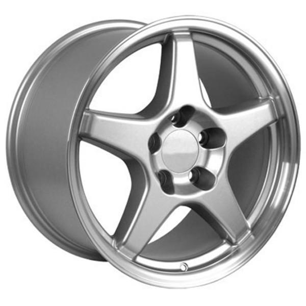 17 Inch Silver Machined Replacement Wheel for Pontiac Firebird - OEM Style Replica Rim 4750784 | Perfect for Classic Car Restoration & Show Car Upgrades