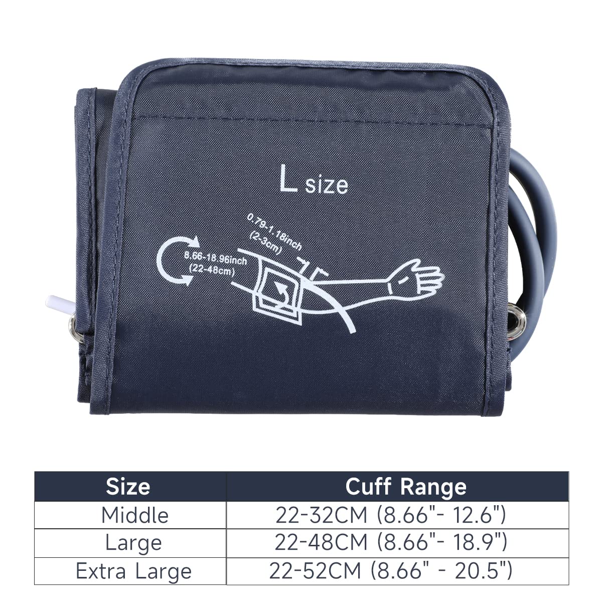 LUKELI Large Arm Cuff for Automatic & Digital Blood Pressure Monitor (22-48cm) - Comfortable & Accurate BP Measurement for Adults & Seniors - Perfect for Home Use, Clinics, and Elderly Care