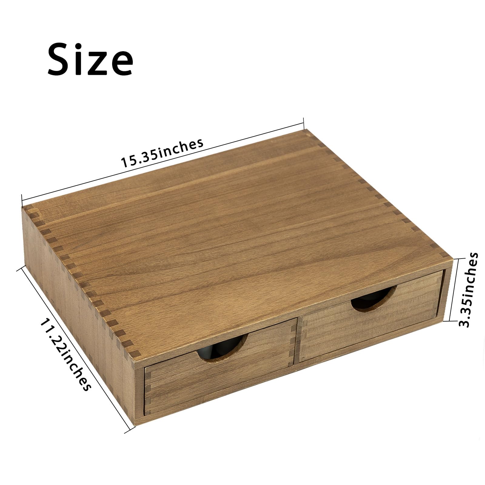 Wooden K Cup Organizer - 30 Pod Capacity Coffee Pod Storage Box & Tea Organizer Drawer for Keurig Brewer - Perfect for Kitchen Countertop, Office Breakroom, and Coffee Station Organization