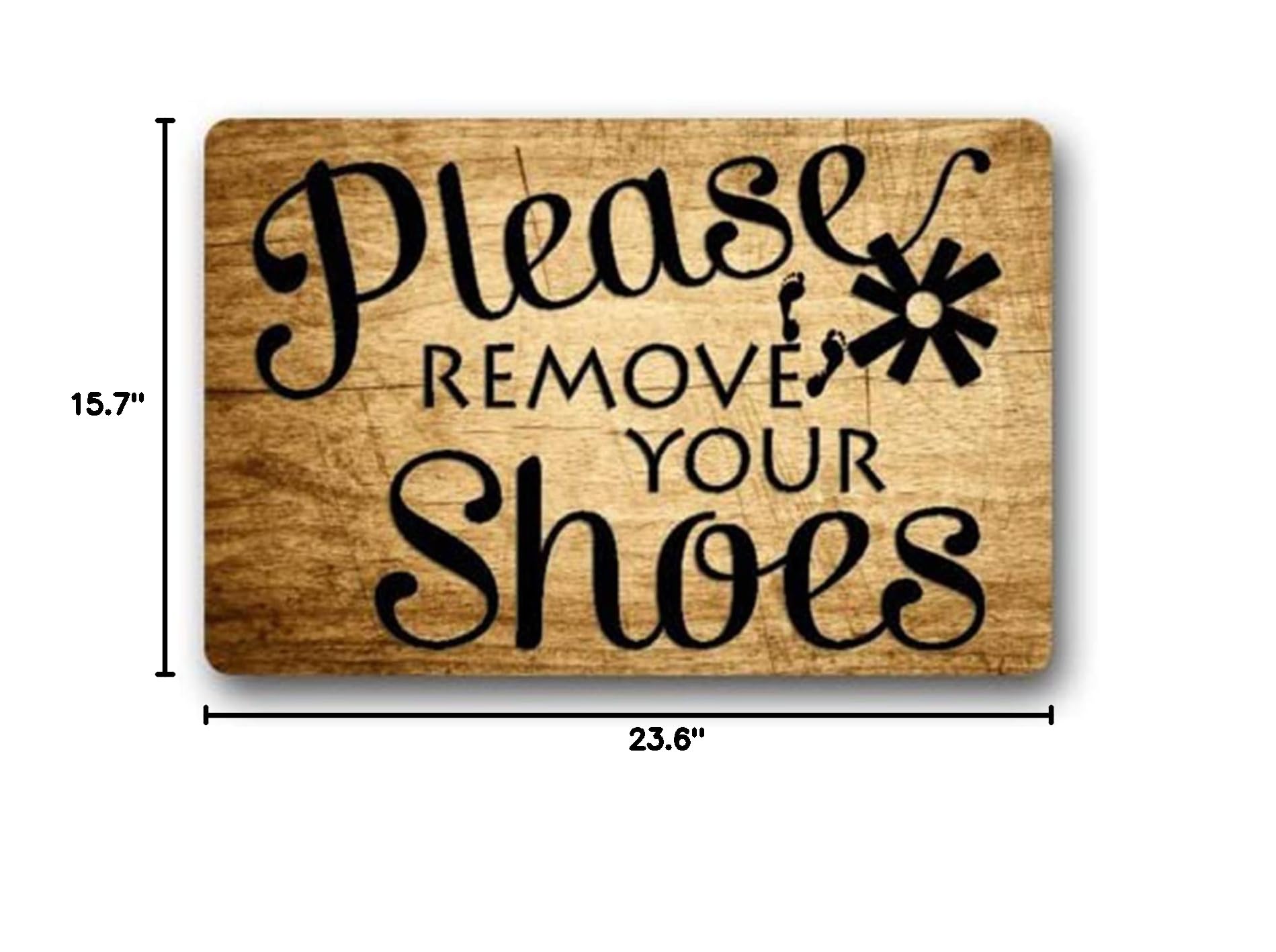 Non-Slip Rubber Doormat 15.7x23.6 Inch - Indoor/Outdoor Welcome Mat for Entrance, Kitchen & Patio - Waterproof & Durable Floor Rug - Perfect for Homes, Apartments & Offices