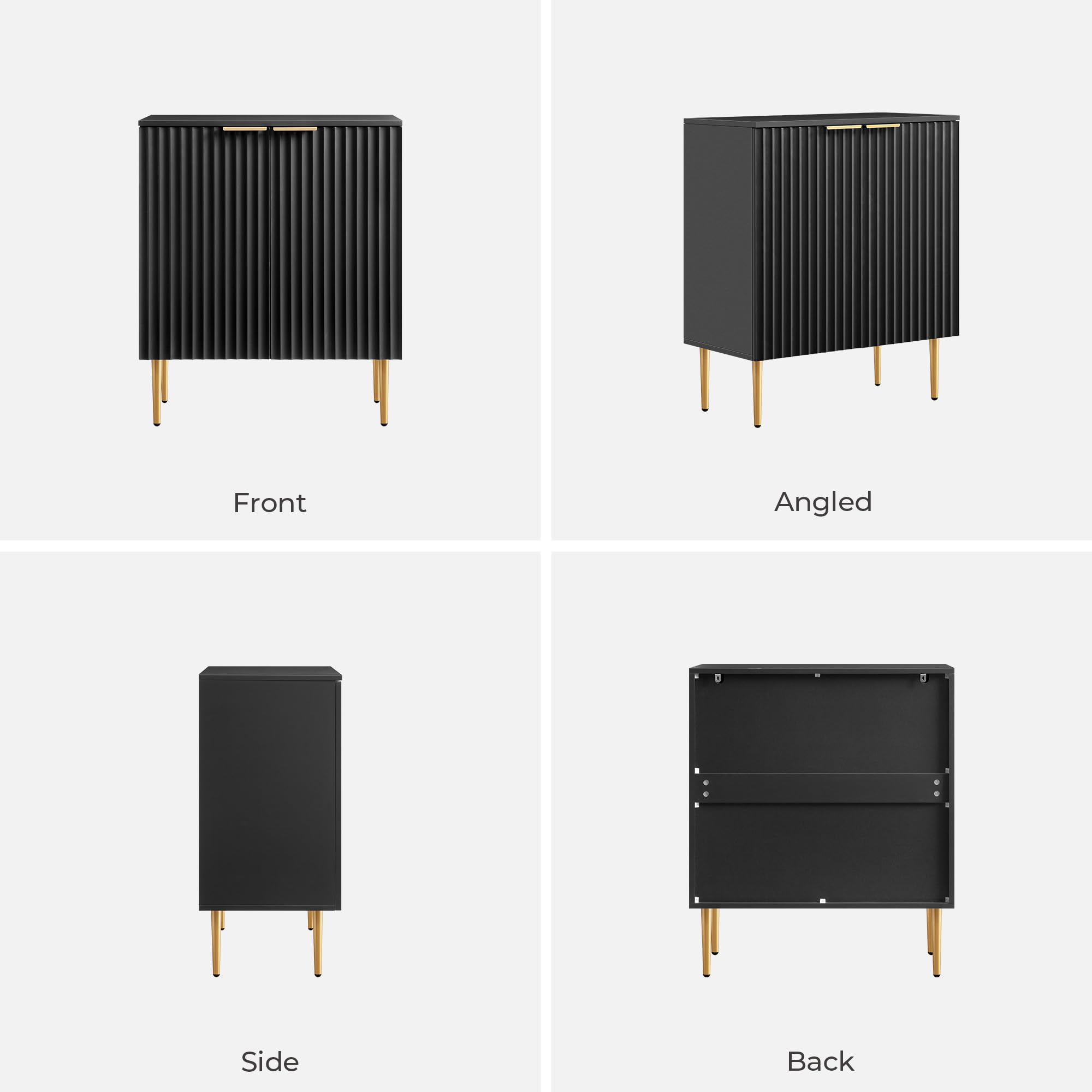 Modern SICOTAS Sideboard Buffet Storage Cabinet with Doors & Adjustable Shelf - Black Accent Credenza for Kitchen, Living & Dining Room | Coffee Bar Console, Entryway Organizer | Perfect for Home Decor & Entertaining Guests