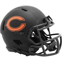 Chicago Bears Eclipse Black Speed Mini Helmet - Collectible NFL Replica for Fans, Display & Gifting - Perfect for Game Day, Man Cave, or Sports Memorabilia Collection