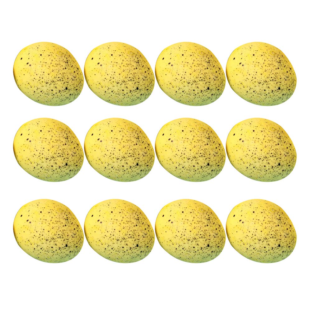 PRETYZOOM 50pcs White Foam Easter Eggs - DIY Craft Simulation Eggs for Wedding Decor, Bird Nest Decorations, Easter Party Supplies - Perfect for Spring Home Decor, Baby Shower, and Holiday Table Centerpieces